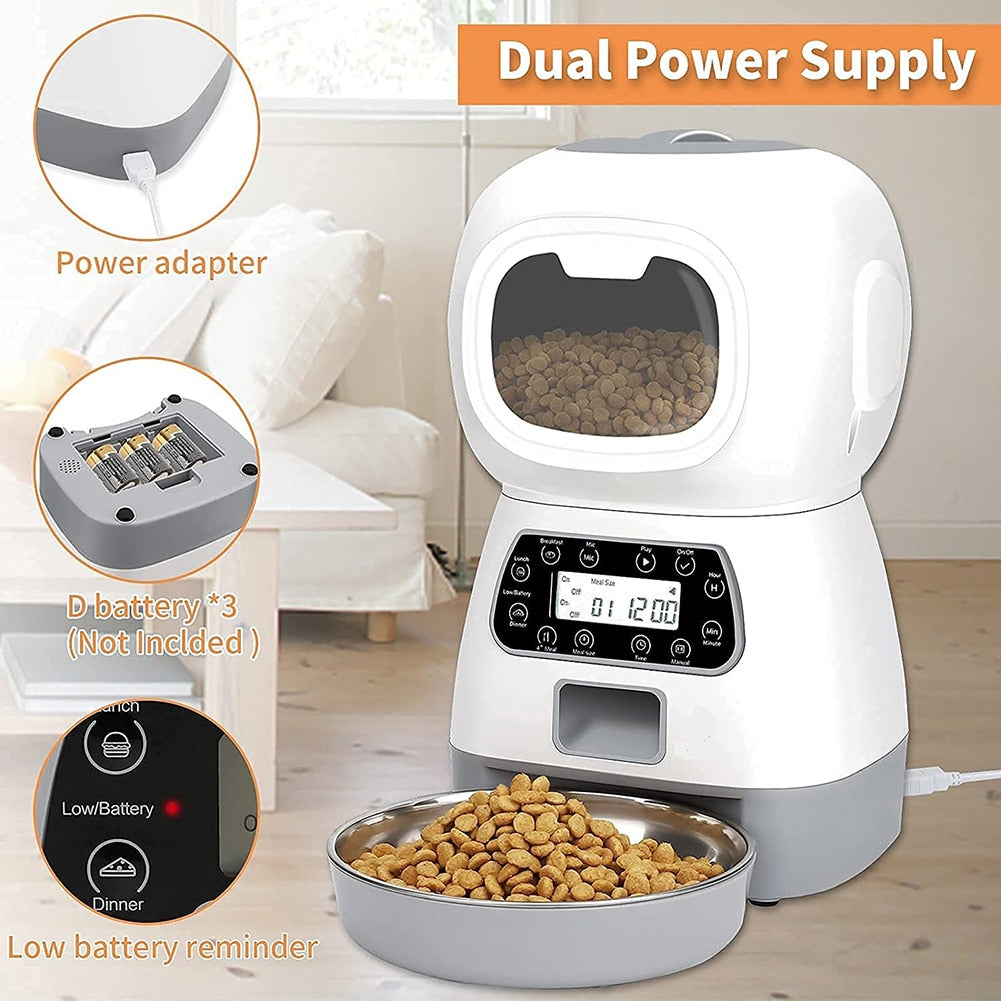 Smart Timer Pet Feeder Dispenser