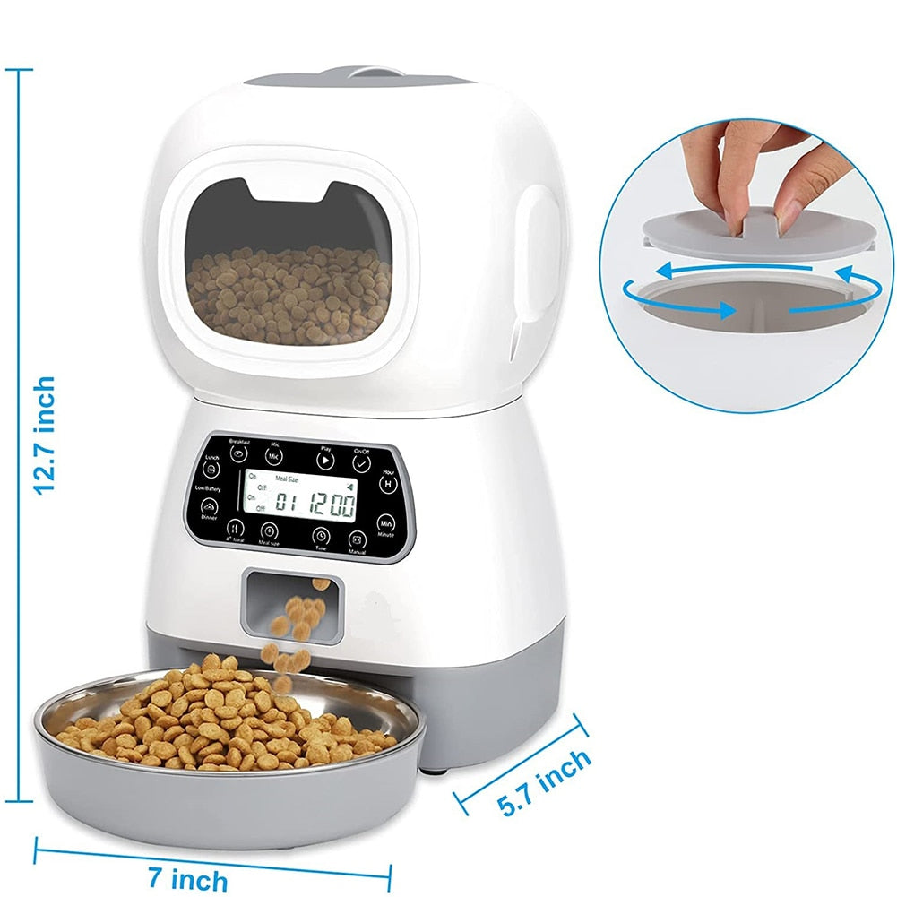 Smart Timer Pet Feeder Dispenser